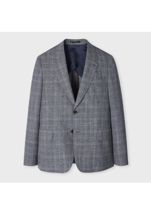 Paul Smith Blue Summertime Check Wool-Silk Blazer