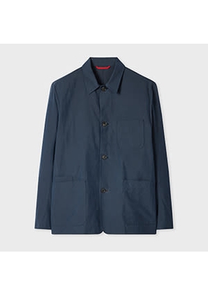 Paul Smith Washed Navy Cotton-Lyocell Work Jacket Blue