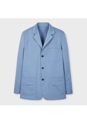 Paul Smith Light Blue Cotton-Linen Twill Work Jacket
