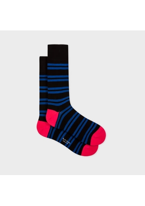 PS Paul Smith Black 'Watt' Stripe Socks