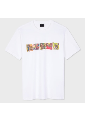 PS Paul Smith White 'Zebra' Line Up Print T-Shirt