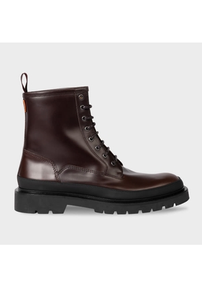 PS Paul Smith Dark Brown Leather 'Barents' Boots