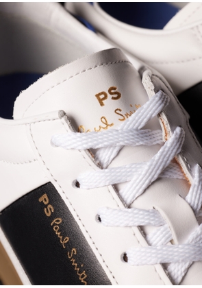PS Paul Smith White 'Dover' Trainers with Black Side Panel