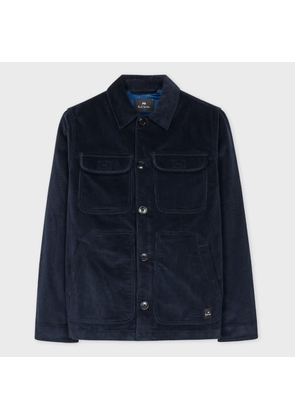 PS Paul Smith Navy Corduroy Shirt Jacket Blue