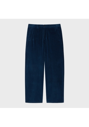 PS Paul Smith Relaxed-Fit Dark Blue Corduroy Trousers