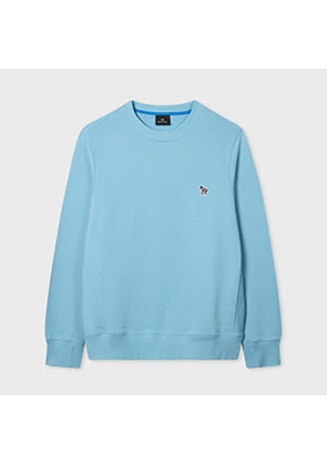 PS Paul Smith Sky Blue Organic Cotton Zebra Logo Sweatshirt