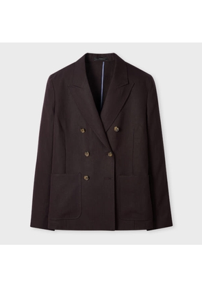 Paul Smith Women's Aubergine Double Breasted Blazer Purple