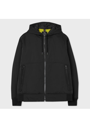 PS Paul Smith Black Mixed Media Hooded Jacket