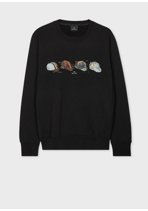 PS Paul Smith Black 'Cycling Caps' Print Sweatshirt