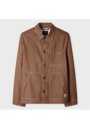 PS Paul Smith Brown Rinse Denim Work Jacket Blue