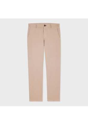 PS Paul Smith Mid-Fit Beige Cotton-Lyocell Cavalry Twill Chinos Brown