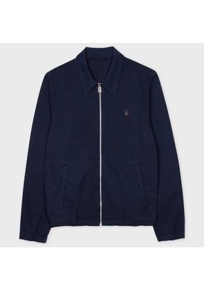 PS Paul Smith Navy Cotton-Blend 'Zebra' Work Jacket Blue