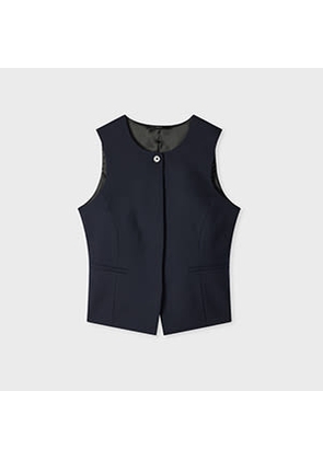 Paul Smith A Suit To Travel In - Women's Navy Wool Asymmetric Waistcoat Blue