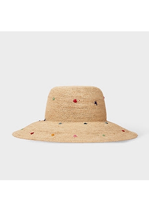 Paul Smith Women's 'Swirl' Polka Dot Sun Hat White