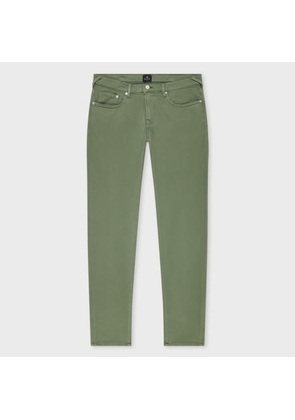 PS Paul Smith Green Tapered-Fit Garment Dyed Jeans