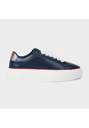 Paul Smith Women's Dark Navy Leather 'Guppy' Platform Trainers Blue