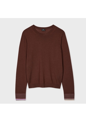 PS Paul Smith Women's Brown Knitted Crew Neck Sweater