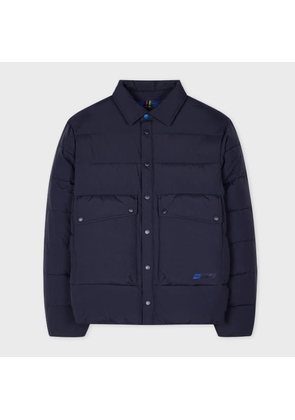 PS Paul Smith Navy Recycled-Nylon Wadded Jacket Blue