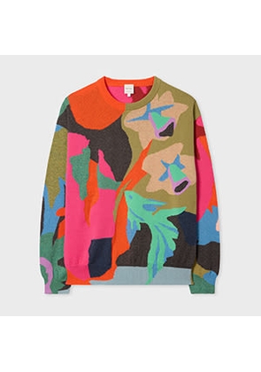 Paul Smith 'River Collage' Knitted Cotton Sweater Multicolour