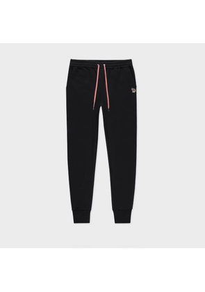 PS Paul Smith Women's Black Zebra Logo Cotton Sweatpants
