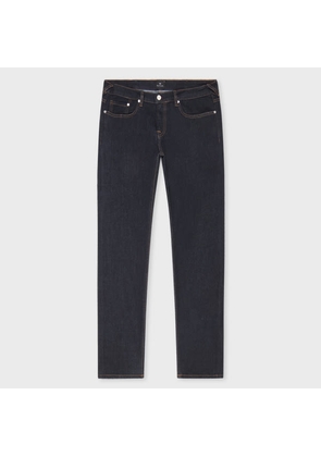PS Paul Smith Tapered-Fit Vintage-Wash 'Crosshatch Stretch' Jeans Blue