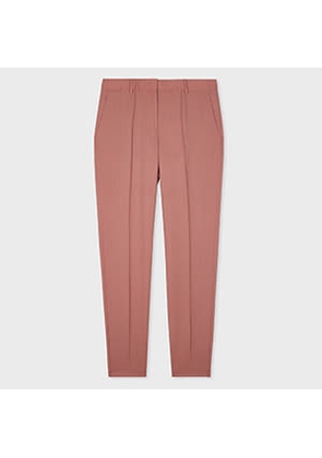 PS Paul Smith Women's Dusty Rose Wool-Hopsack Trousers Purple
