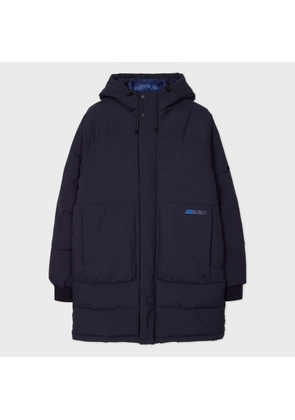 PS Paul Smith Recycled-Nylon Long Wadded Coat Blue