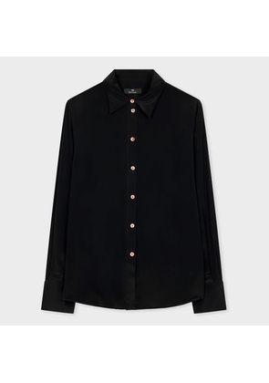 PS Paul Smith Women's Black Silk-Blend Blouse