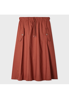 PS Paul Smith Women's 'Rust' Drawstring Waist Skirt Red