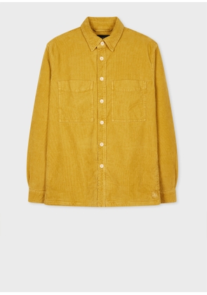 PS Paul Smith Mustard Yellow Organic-Cotton Corduroy Overshirt