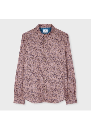 PS Paul Smith Tailored-Fit Mauve 'Oxalis Floral' Print Shirt Purple
