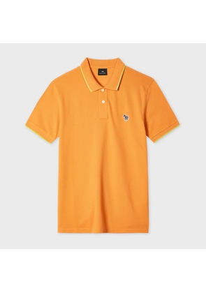 PS Paul Smith Slim-Fit Orange Zebra Logo Polo Shirt With Orange Tipping