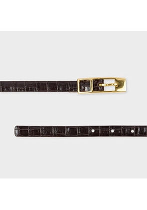 Paul Smith Women's Brown Leather Croc Belt Paul Smith