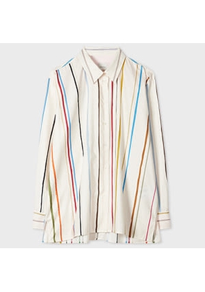 Paul Smith Women's Cream 'Painted Stripe' Shirt White