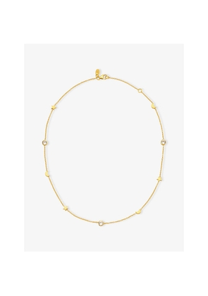 Womens La Maison Couture Assya London Selene 18ct Yellow Gold Vermeil and Cubic Zirconia Necklace