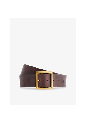 Mens Visvim Square-Buckle Leather Belt