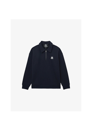 Mens Reiss Avi Half-Zip Cotton-Jersey Sweatshirt