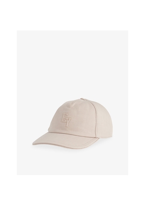 Mens Eleventy Logo-Embroidered Lyocell and Linen Baseball Cap