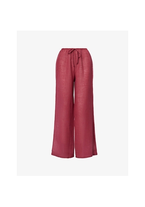 Womens Monday Belize Wide-Leg Linen Trousers