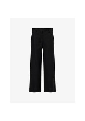 Womens Max Mara Straight-Leg Cotton-Blend Trousers