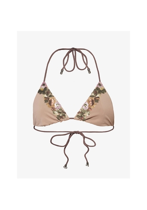 Womens Jaded London Dalya Sequin Triangle Bikini Top