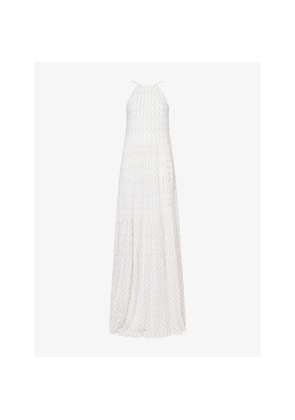 Womens Missoni Scoop-Back Tiered Knitted Maxi Dress