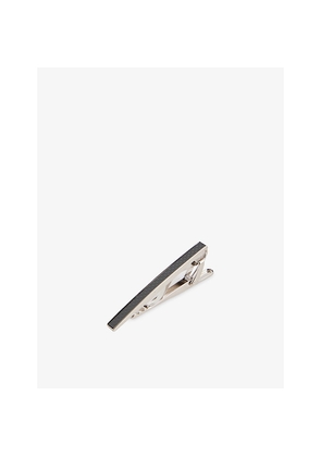 Mens Tateossian D-Shape Palladium-Plated Metal Tie Clip