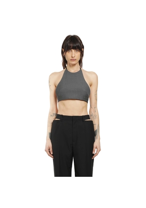 Wool Poplin Halter Top