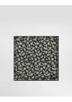 Dolce & Gabbana 50x50 Small Flower Bouquet-print Silk Twill Scarf - Woman Scarves And Silks Multicolor Onesize