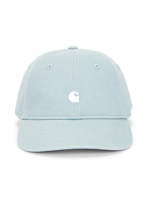 Carhartt WIP Madison Logo Cap in Tourmaline & White - Blue. Size all.