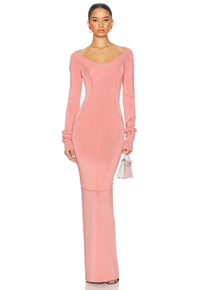Helsa Scarlet Maxi Knit Dress in Rose Pink - Rose. Size XS (also in L, M, S).