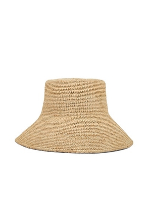 Jenni Kayne Crochet Raffia Sun Hat in Natural - Neutral. Size M/L (also in S/M).