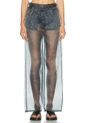 Haikure Bonnie Silk Wide Leg in Silk - Blue. Size 23 (also in 25, 28, 29, 30).