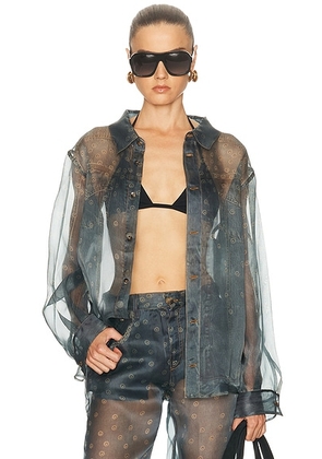 Haikure Maya Top in Silk - Blue. Size M (also in XS).